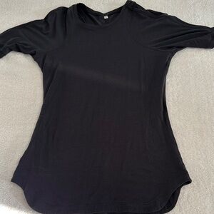 Lululemon Athletica Black Fitted Sleeve T-Shirt